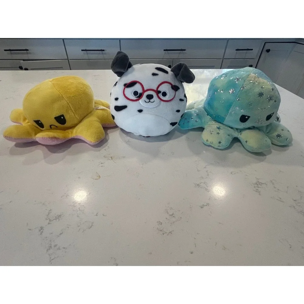 Squishmallow‎ Reversible Octopus Cat Dog Plush Toy Set